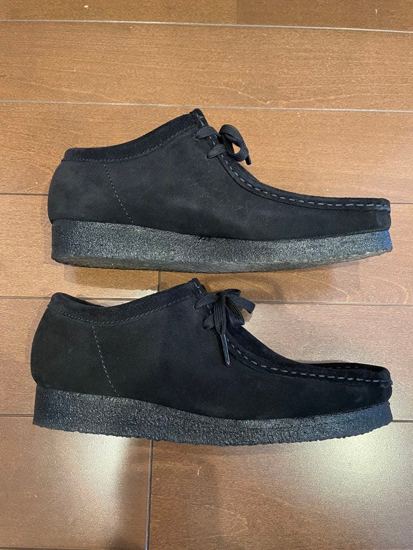 Clarks クラークス ワラビー Wallabee 黒 スエード UK8