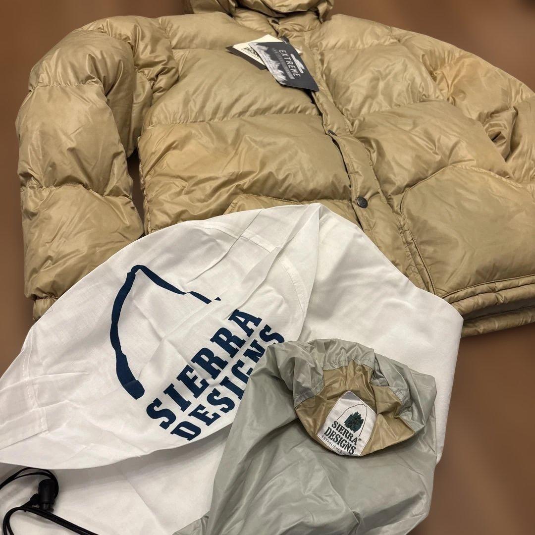 SIERRA DESIGNS ベージュ　ダウン　未使用　XS 00's