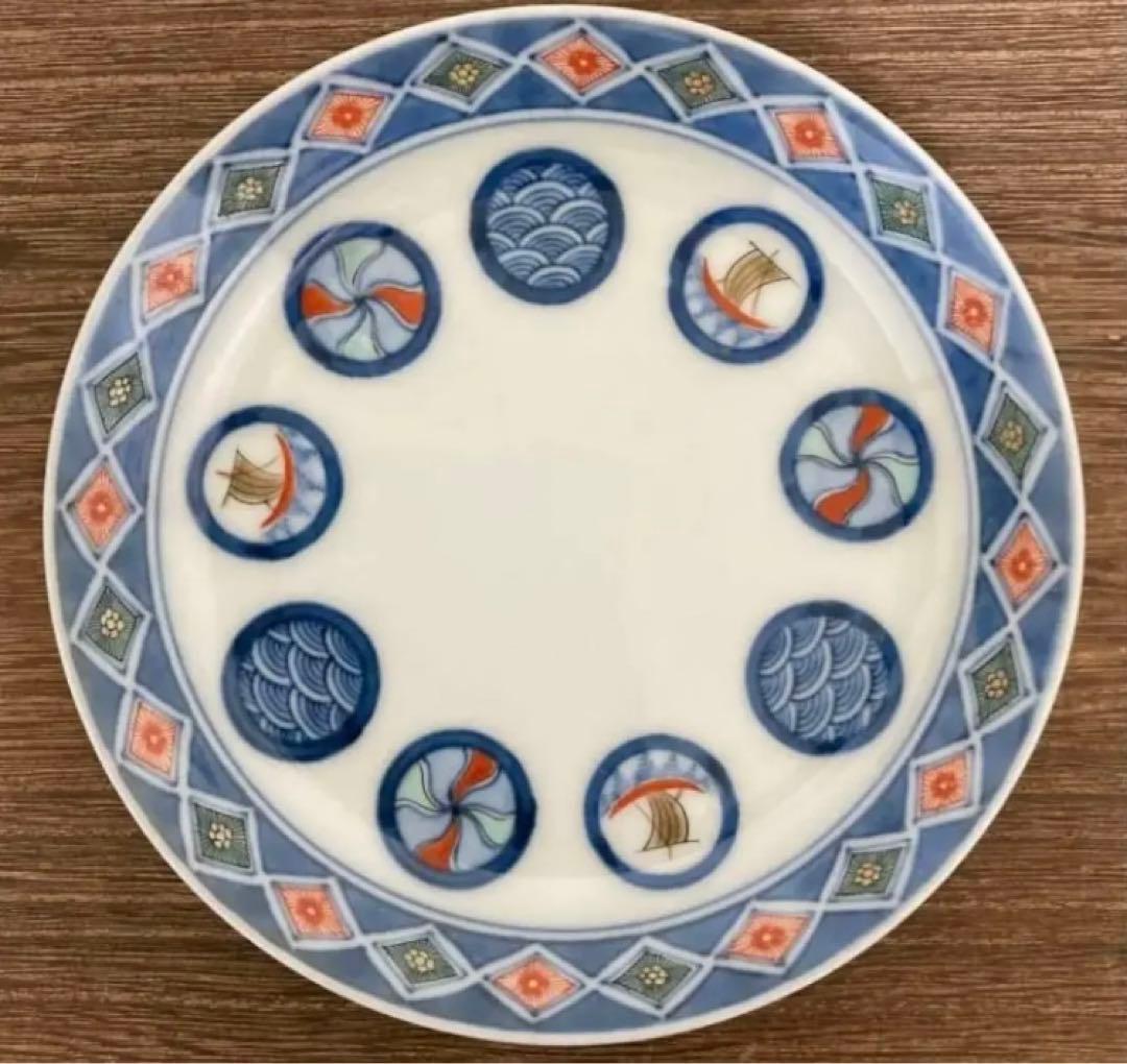 柿右衛門　舟丸地文　皿　5枚