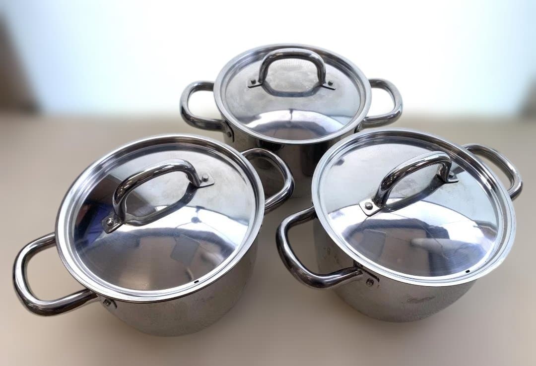 IKEA OUMBÄRLIG オウムベルリグ 両手鍋 ふた付 3L ３個セット