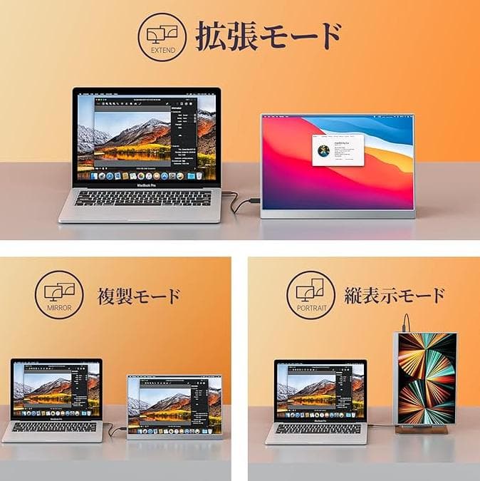 Kksmart モバイルモニター 13.3インチ タッチパネル