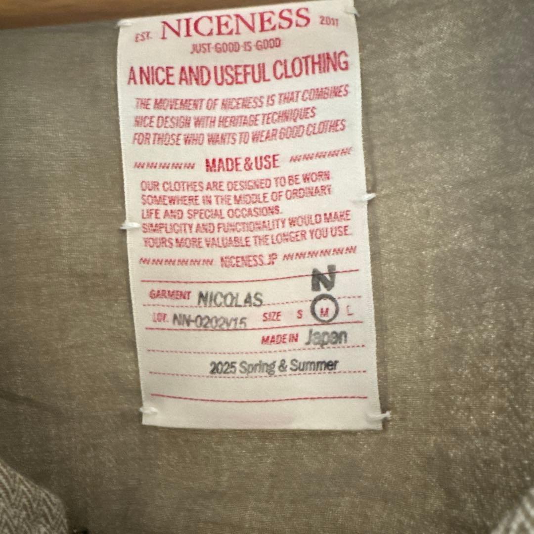 NICENESS NICOLAS sizeM 新品未使用