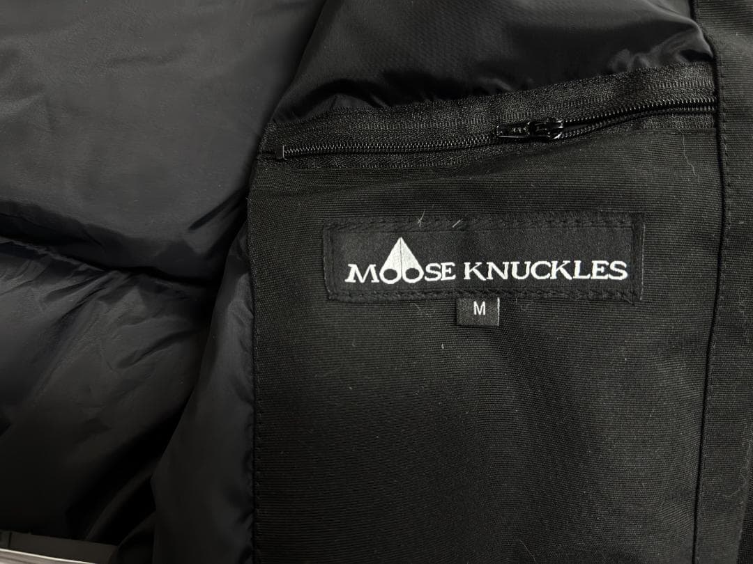 MOOSE KNUCKLESファー付きフード ダウンジャケット ブラック