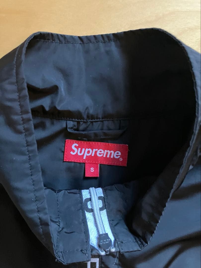 Supreme ブラック ナイロンジャケット S ハーフジップ