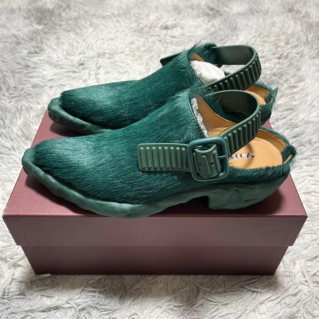 【未使用に近い】CAMPERLABラバーミュール 緑〈定価81,400円〉