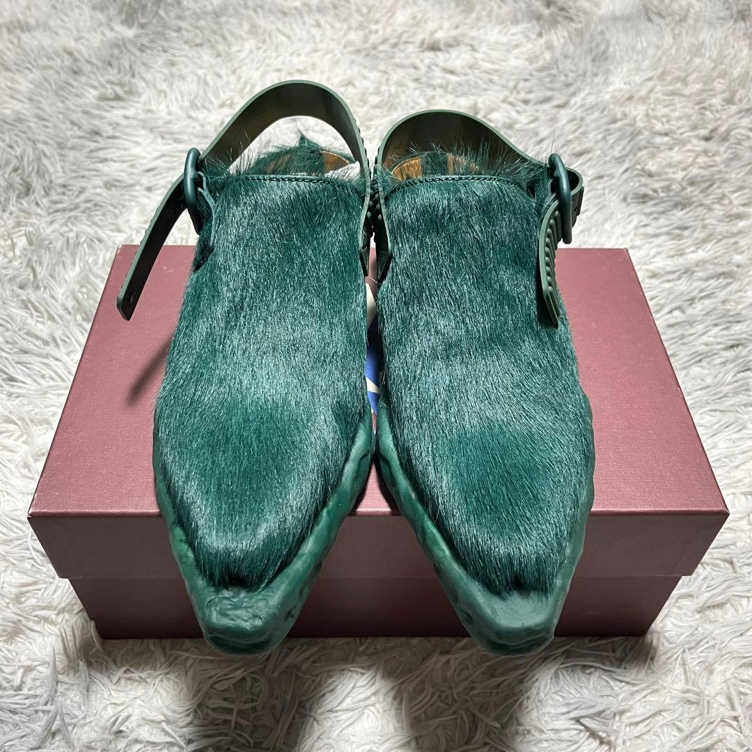 【未使用に近い】CAMPERLABラバーミュール 緑〈定価81,400円〉