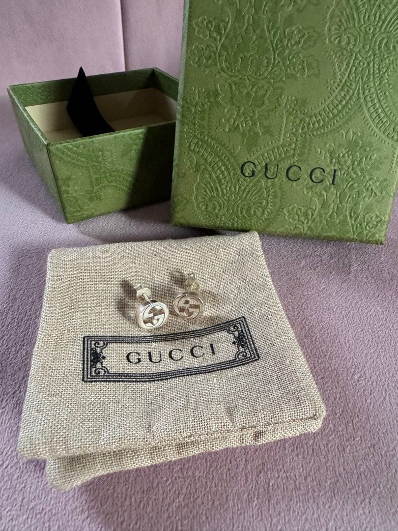 GUCCI グッチ GGロゴ シルバー ピアス メンズ レディース