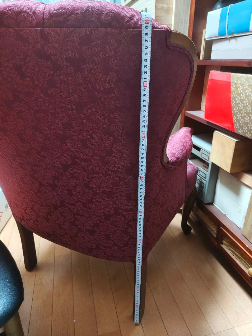 値下げました❗クラシック赤1人掛けソファ