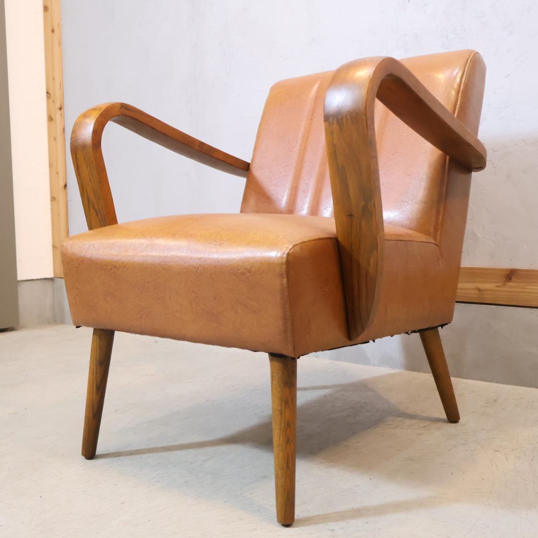 クラッシュゲート VESPA ホワイトオーク無垢材 シングルソファー アーム