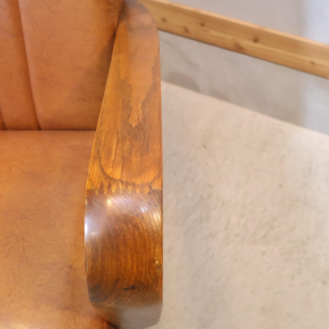 クラッシュゲート VESPA ホワイトオーク無垢材 シングルソファー アーム