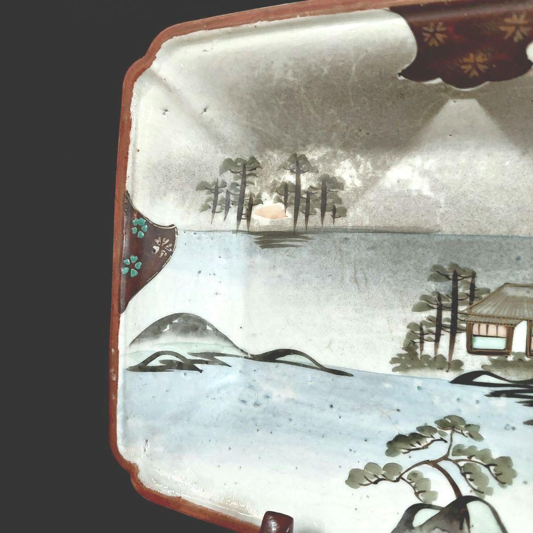 九谷焼き　九谷　骨董　アンティーク　焼き物　陶器　皿　小皿　和小物　陶芸　レア