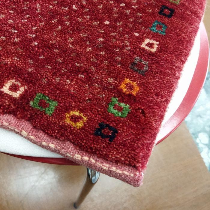 値下げ可能ミニギャベ●33×36㎝●手織●本物●新品未使用 遊牧民が紡ぐギャッベ