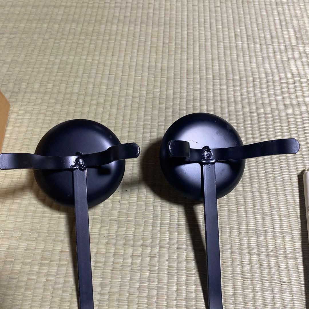 茶道具 夜咄　手燭 一対 懐石 蝋燭立て　蝋燭二本おまけ