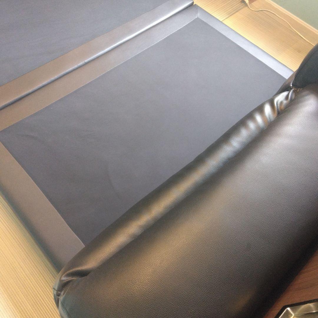 リクライニング機能付きモダンデザインローベッド/ブラック