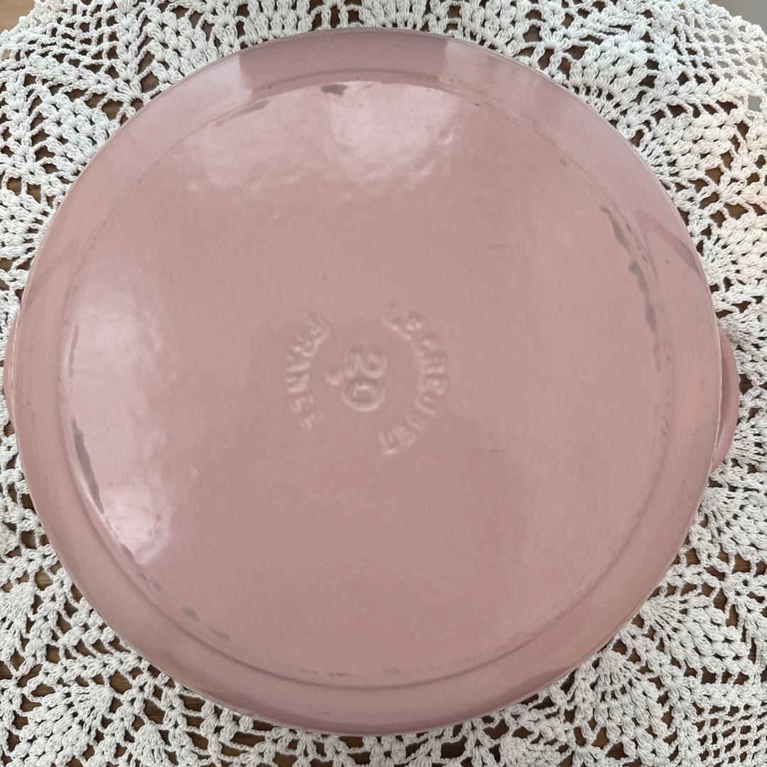 【ル・クルーゼ 正規品】ココットロンド シフォン ピンク 両手鍋 20cm