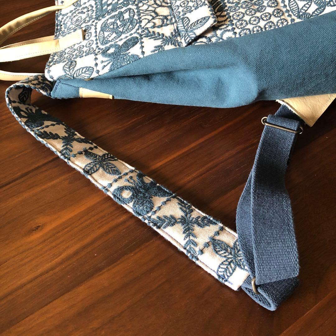 ハンドメイド トートバッグリュック forest tile