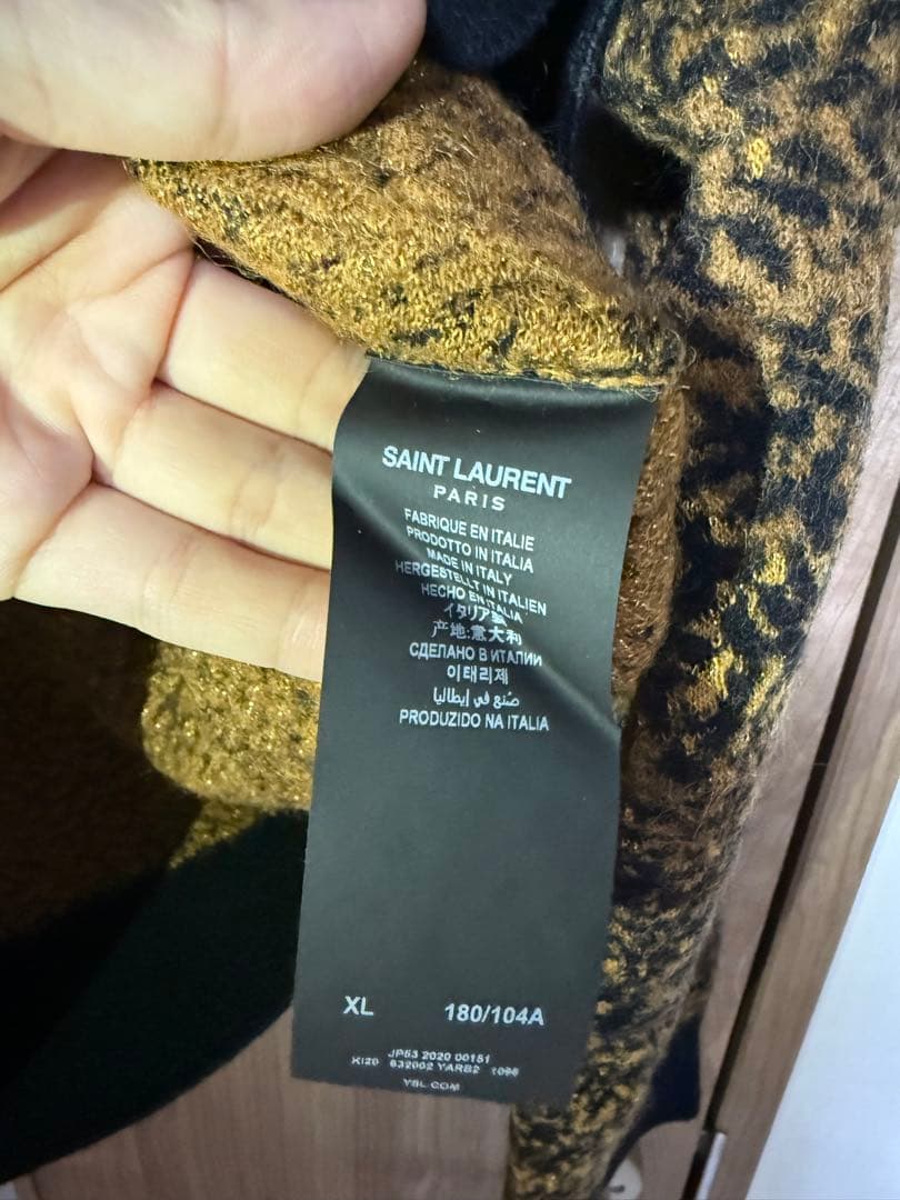 SAINT LAURENT レオパード モヘアニット