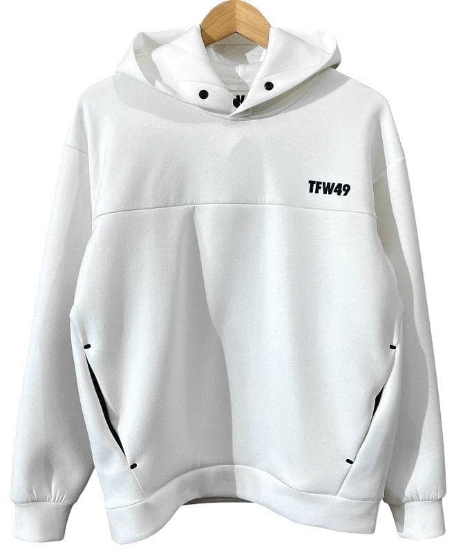 美品 25SS TFW49 ゴルフ ダンボール ニット スウェット パーカー 白