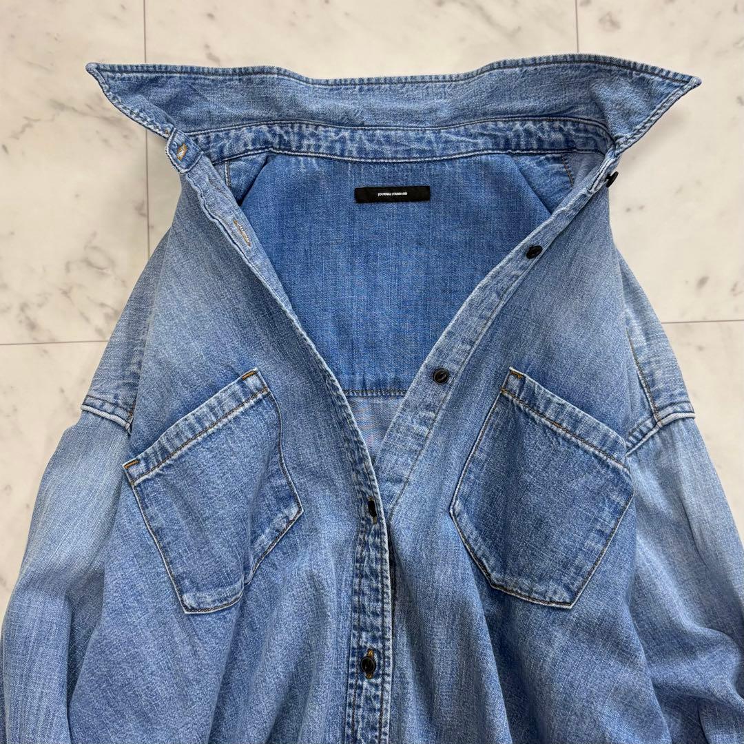 美品✨ジャーナルスタンダード　ライトオンスデニムシャツ　ゆったり　2024AW