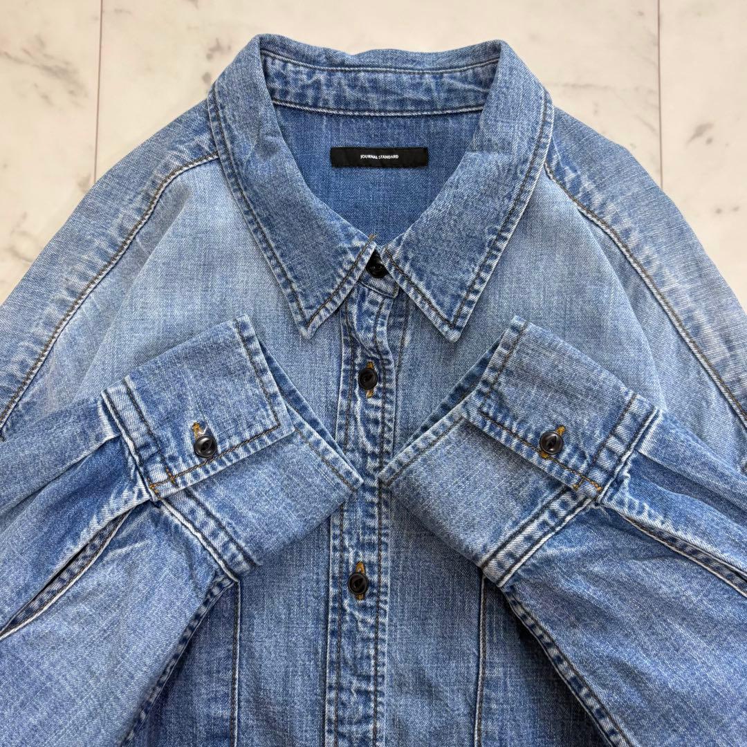 美品✨ジャーナルスタンダード　ライトオンスデニムシャツ　ゆったり　2024AW