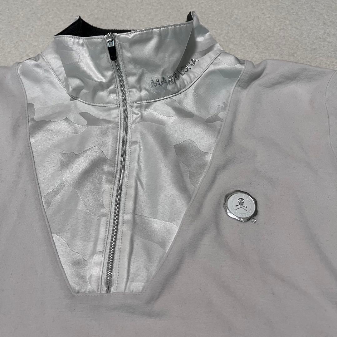 MARK & LONA ゴルフ メンズ長袖 ハーフジップ カットソー グレー L