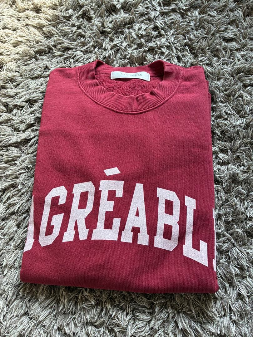 トレーナー スウェット 「THE PAUSE」ロゴスウェットプルオーバー