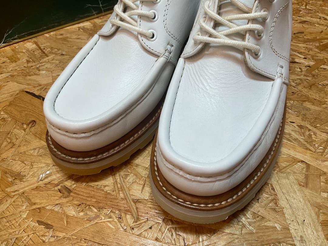 90s デカタグ デッドストック パラブーツ × CAUSE モカシン シューズ