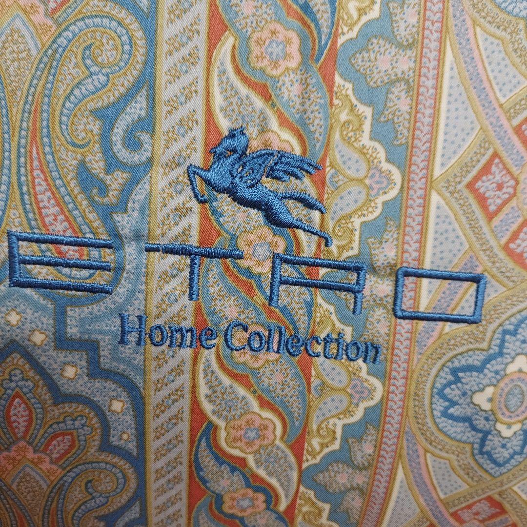 【未使用】エトロ　ダウン90% 羽毛掛布団 150×200cm ブルーペイズリー