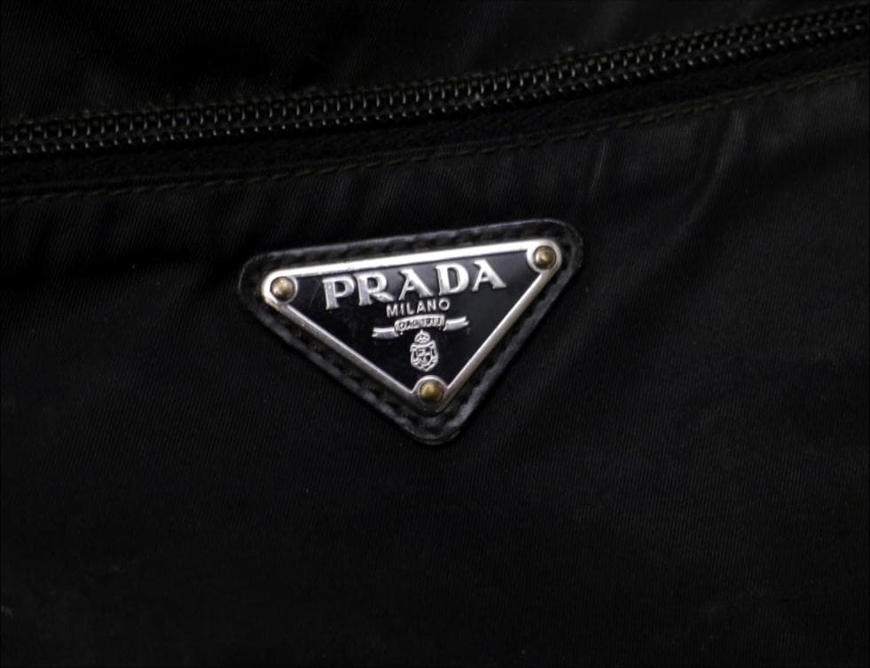 ◆ PRADA プラダ 男女可 ナイロンxレザー ショルダー カメラ バッグ 黒
