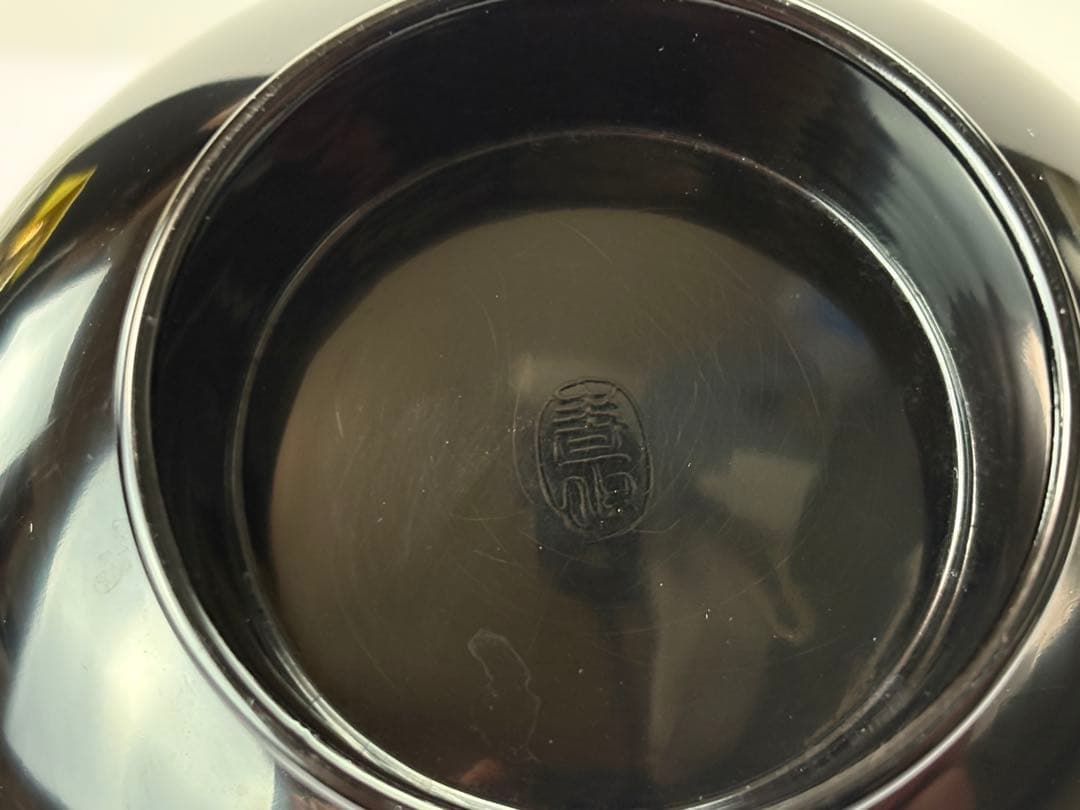 【未使用】越前漆器【源伸堂】蒔絵付　吸物椀5客セット 共箱栞付R7112328