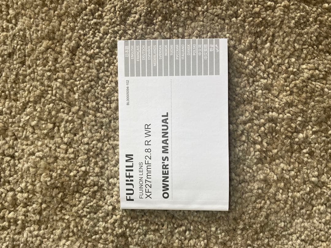 FUJIFILM XF27MMF2.8 R WR kenkoレンズフィルター付