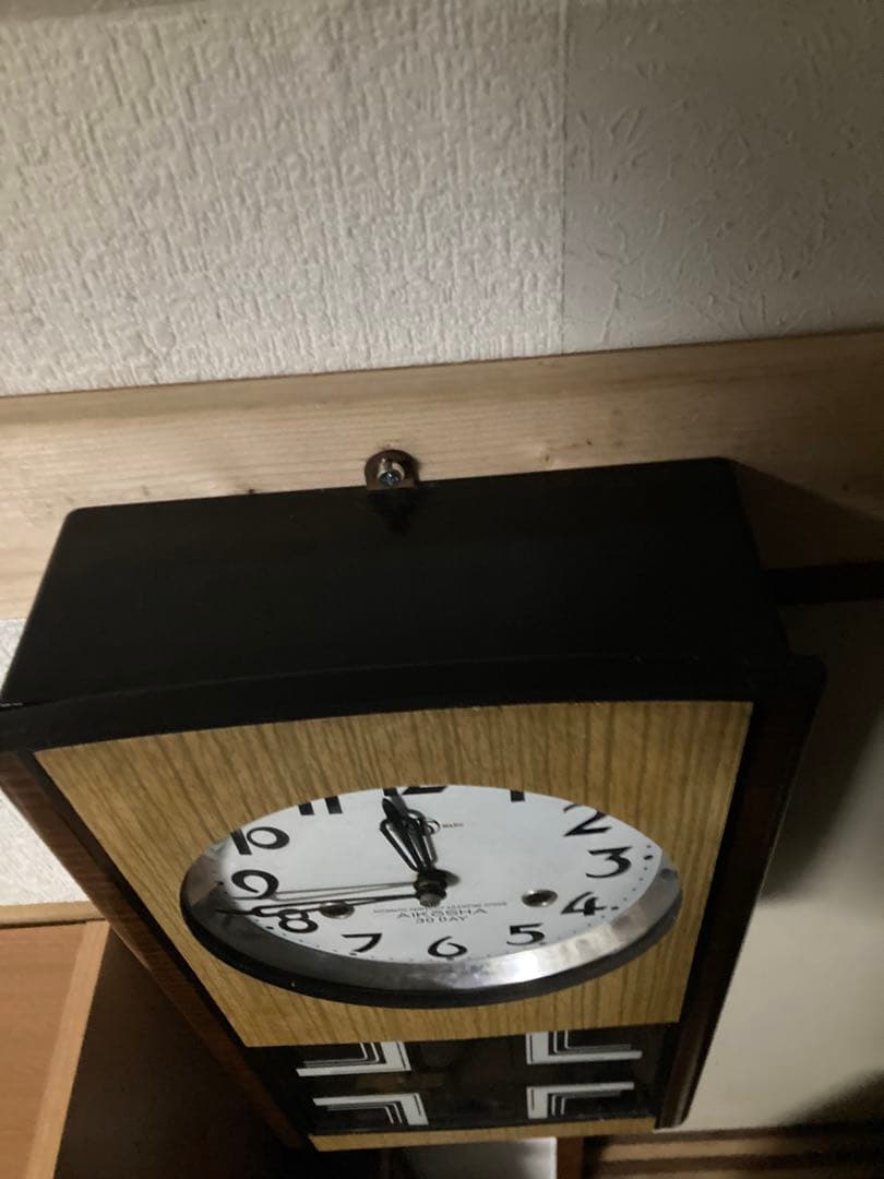 愛工舎 30DAY巻 アンティーク柱時計 稼働中