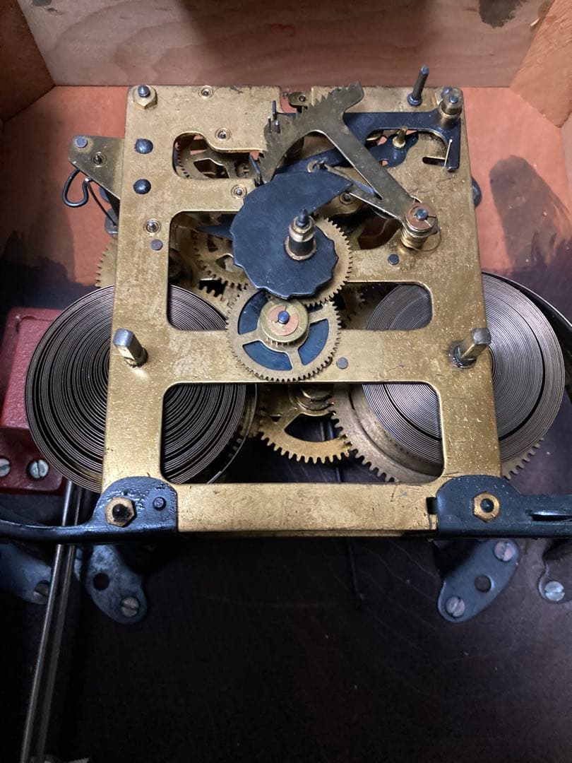 愛工舎 30DAY巻 アンティーク柱時計 稼働中