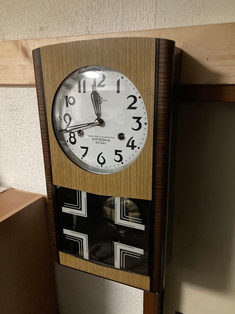 愛工舎 30DAY巻 アンティーク柱時計 稼働中