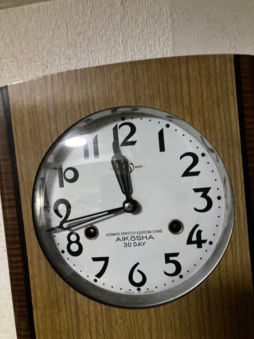 愛工舎 30DAY巻 アンティーク柱時計 稼働中