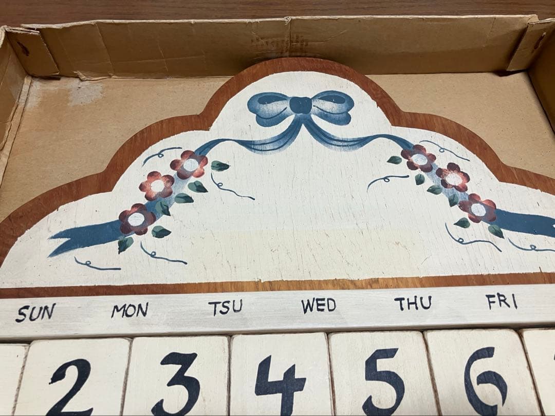 【廃盤】 enfant アンファン　木製　万年カレンダー　コーハウス