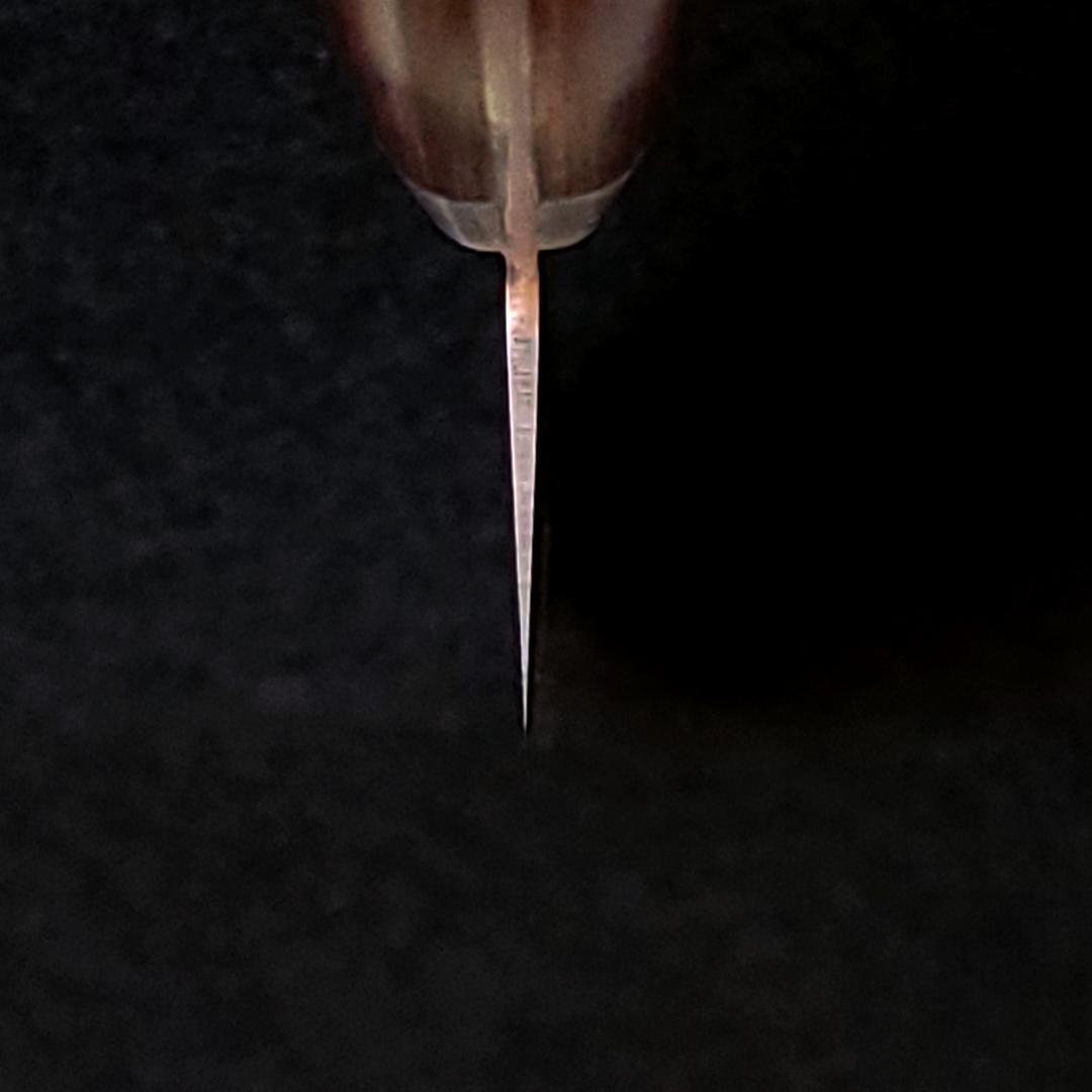 ゆ*り様 VG10 ダマスカス 三徳包丁185mm 茶柄 G1706E 月光作