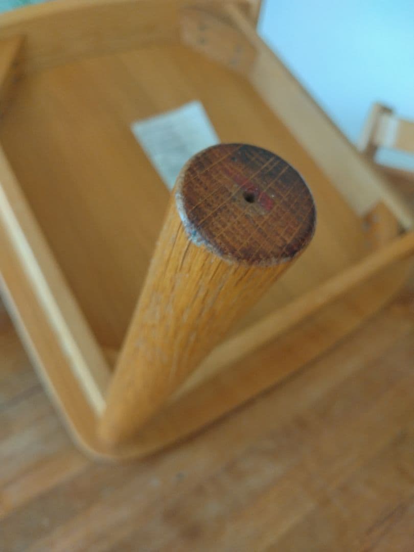 【極美品】MUJI/無印良品 オーク材ラウンジチェアワイド①ダイニングカフェ椅子