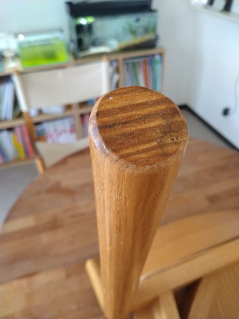 【極美品】MUJI/無印良品 オーク材ラウンジチェアワイド①ダイニングカフェ椅子