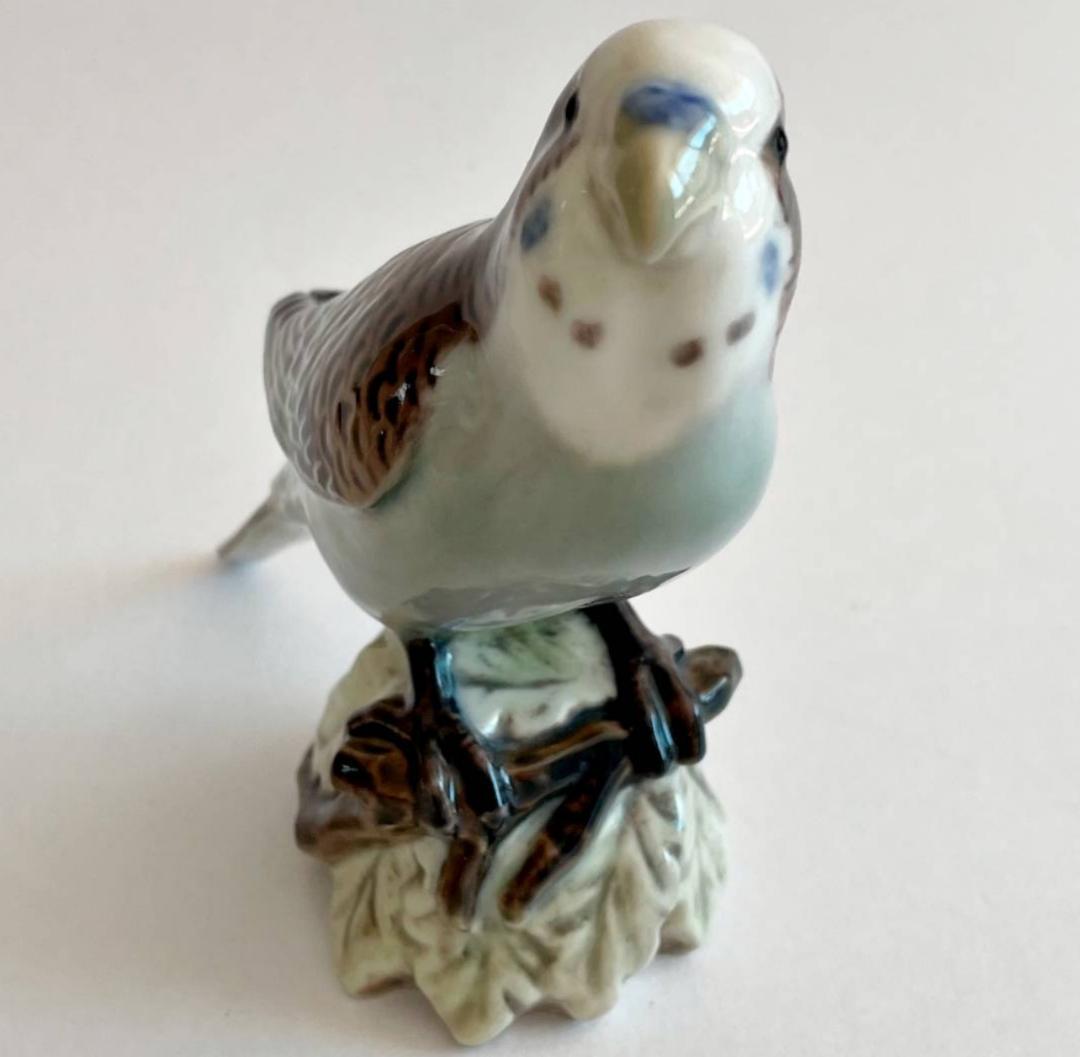 希少 ダール イェンセン セキセイインコ グリーン 鳥 フィギュリン