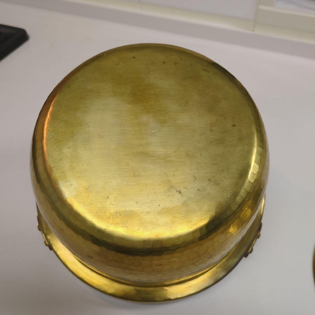 有次　真鍮製　段付鍋　21cm