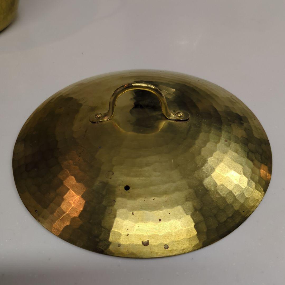 有次　真鍮製　段付鍋　21cm