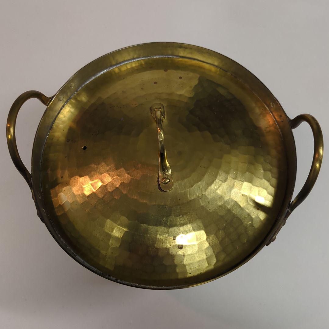 有次　真鍮製　段付鍋　21cm