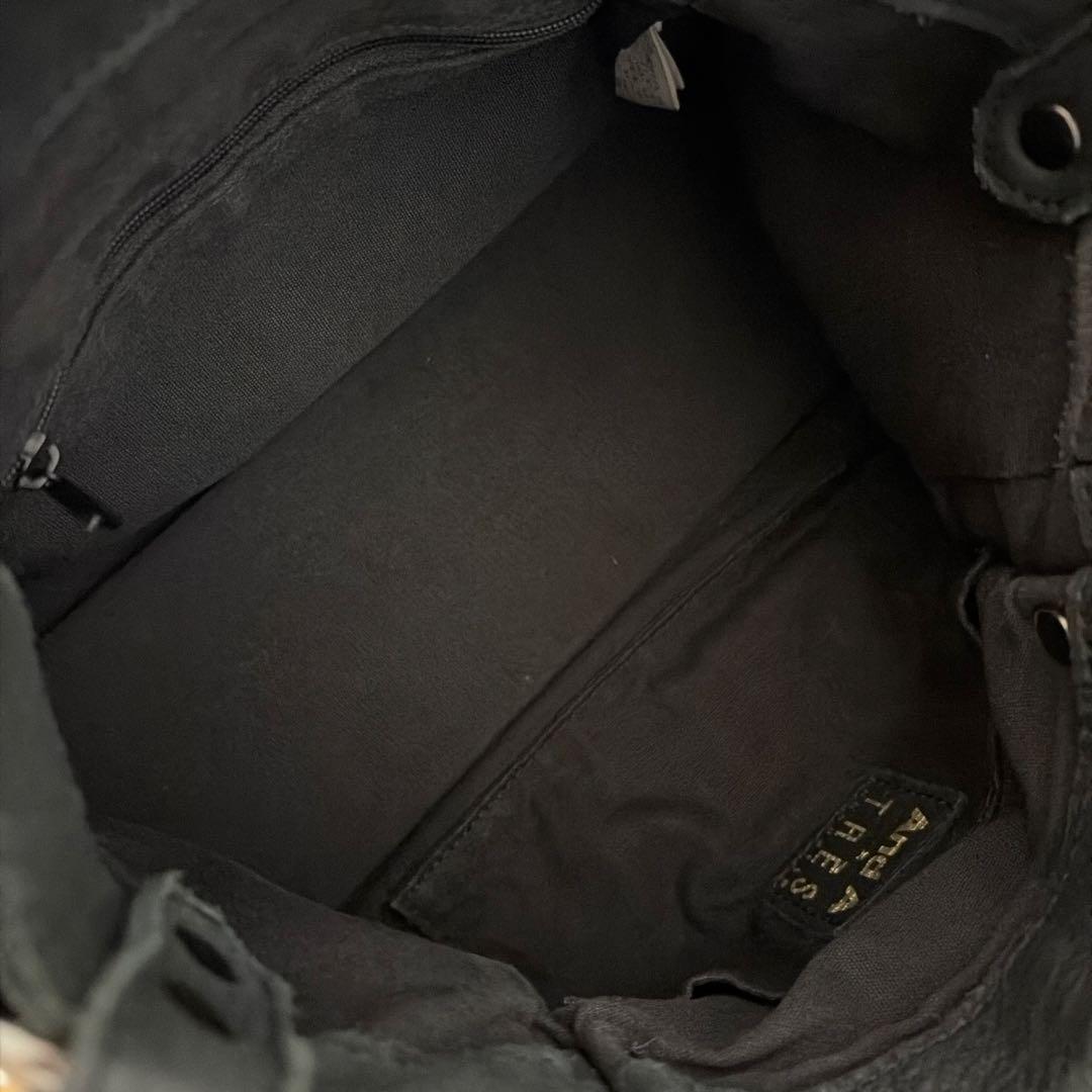 And A ✖️TRES スタッズデザインショルダーバッグ ／ハンドバッグブラック