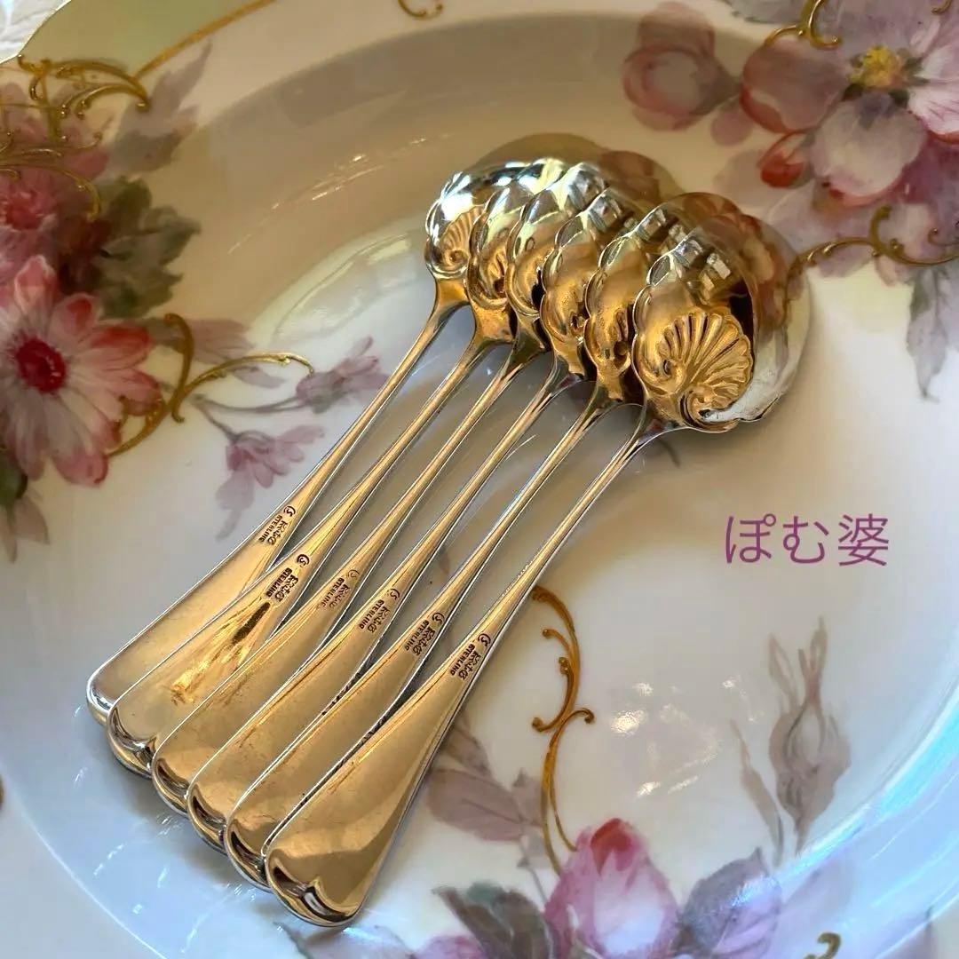 【米国／Gorham】純銀 スターリングシルバー／アイスクリームスプーン ６本