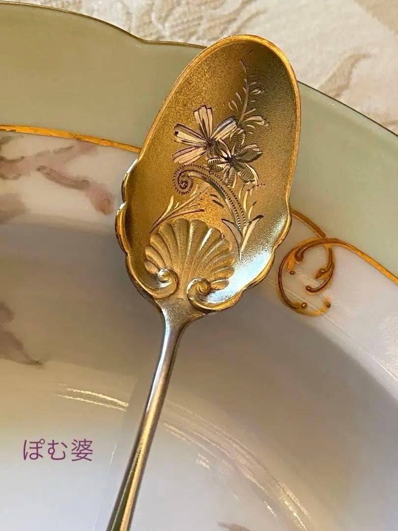 【米国／Gorham】純銀 スターリングシルバー／アイスクリームスプーン ６本