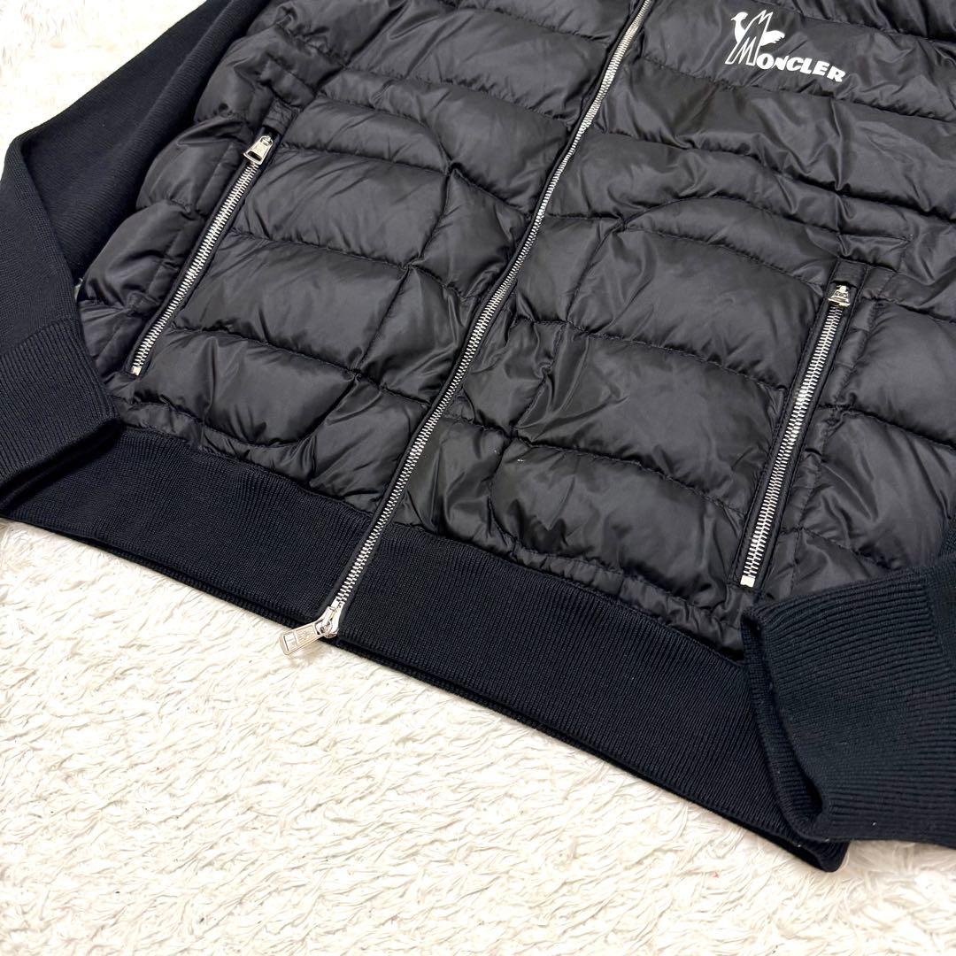 極美品 XL　モンクレール　ハイブリッドニット　ダウンジャケット　ブラック