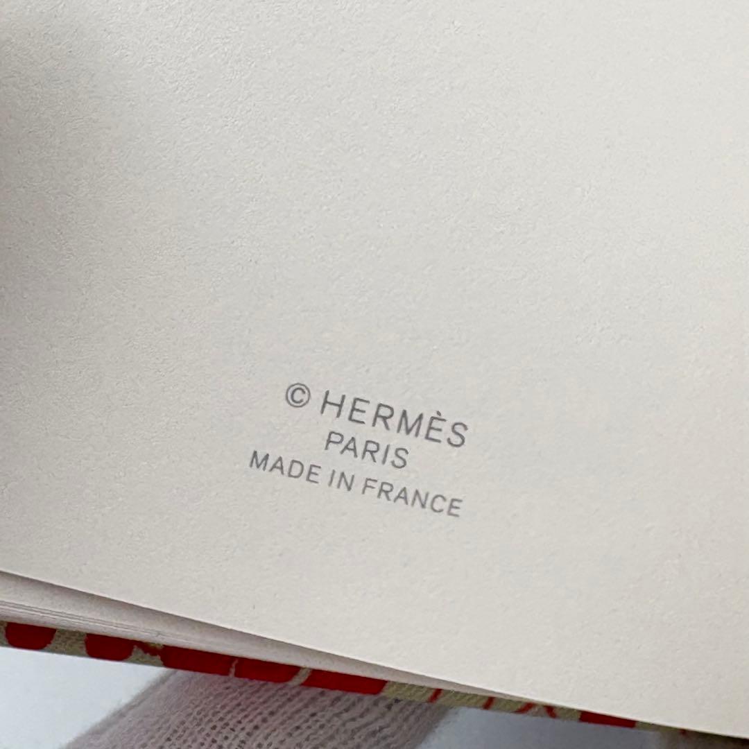 エルメス シルクノート レッド ファッション メモ帳　0512-S6036h