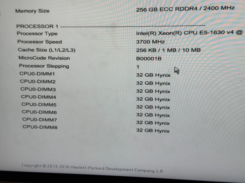 SK Hynix RDIMM PC4-2666V サーバ用 32GB×8枚