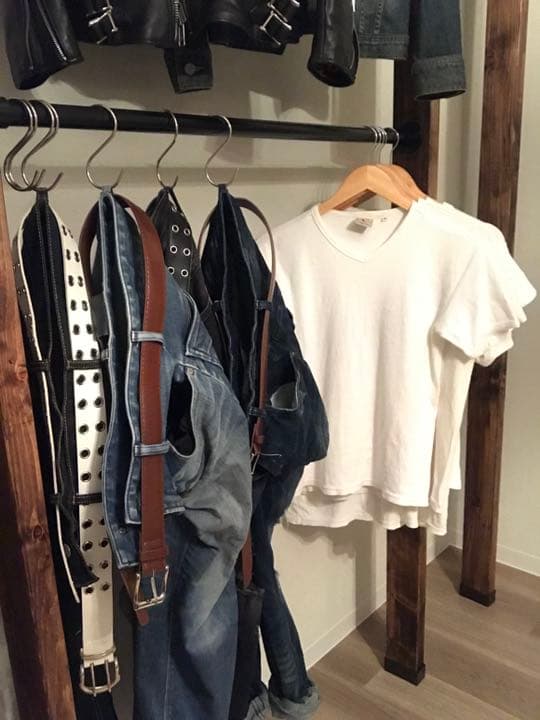 オーダーハンドメイド　ブルックリン調ハンガーラック